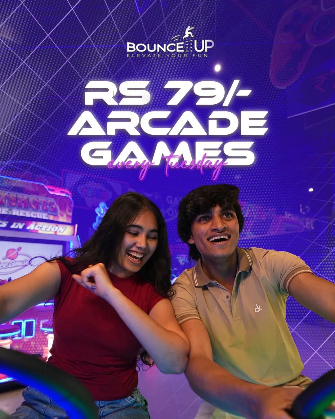BounceUp ₹79 arcade games offer every Tuesday in Ahmedabad and Vadodara